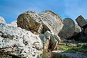 Selinunte the temple hill. Temple G (VI-V c BC), dedicated to Apollo it is one of the largest Greek temples ever attempted. Ruins are left on the ground in a gigantic and fascinating heap of ruins. 